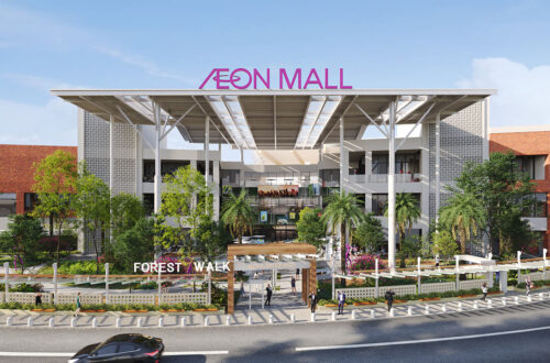 Tampak Depan Aeon Mall Deltamas